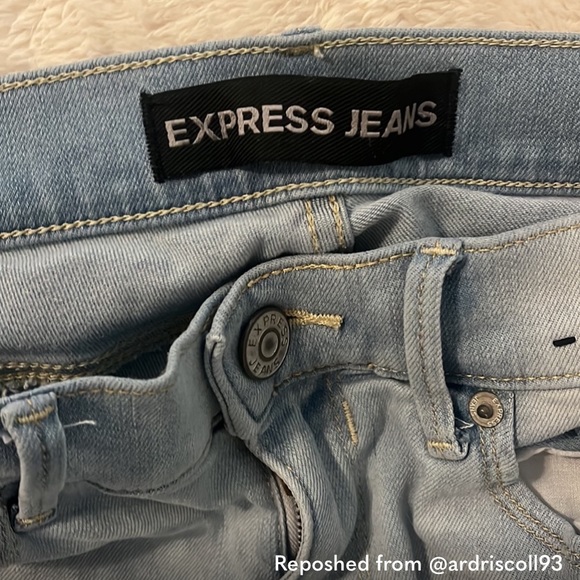 Express Distressed Skinny Jeans, sz 4 - Picture 3 of 3